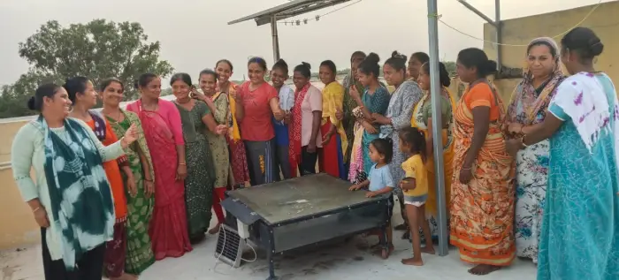 Rudra Solar Energy solar dryer installation in Gujarat, India