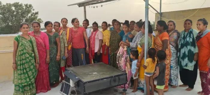 Rudra Solar Energy solar dryer installation in Gujarat, India