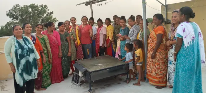 Rudra Solar Energy solar dryer installation in Gujarat, India