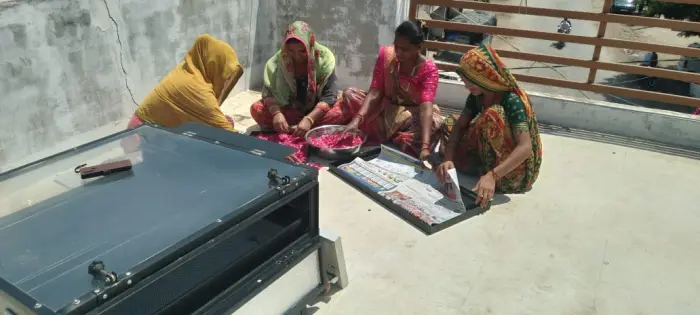 Rudra Solar Energy solar dryer installation in Gujarat, India