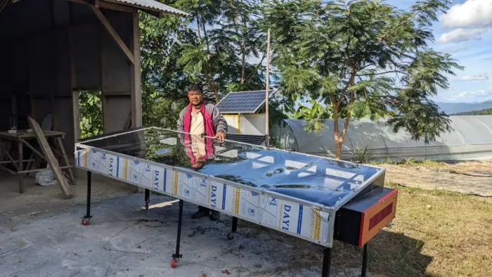 Rudra Solar Energy solar dryer installation in Karnataka, India