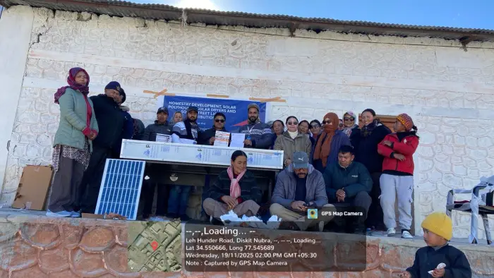 Rudra Solar Energy solar dryer installation in Ladakh, India