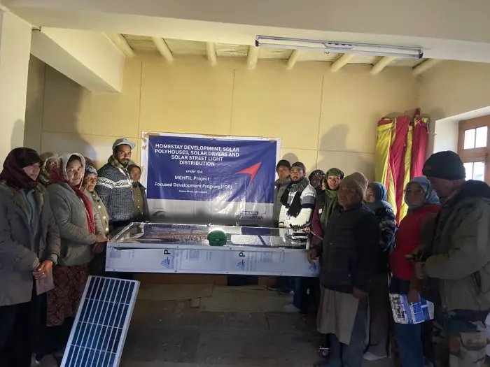 Rudra Solar Energy solar dryer installation in Ladakh, India