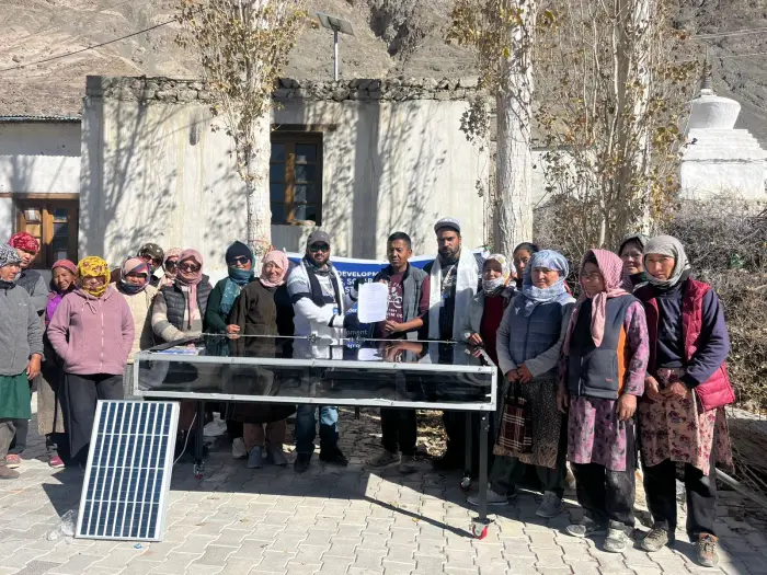 Rudra Solar Energy solar dryer installation in Ladakh, India