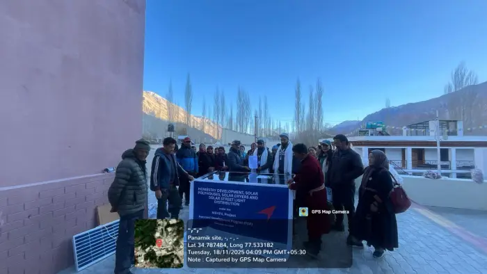 Rudra Solar Energy solar dryer installation in Ladakh, India
