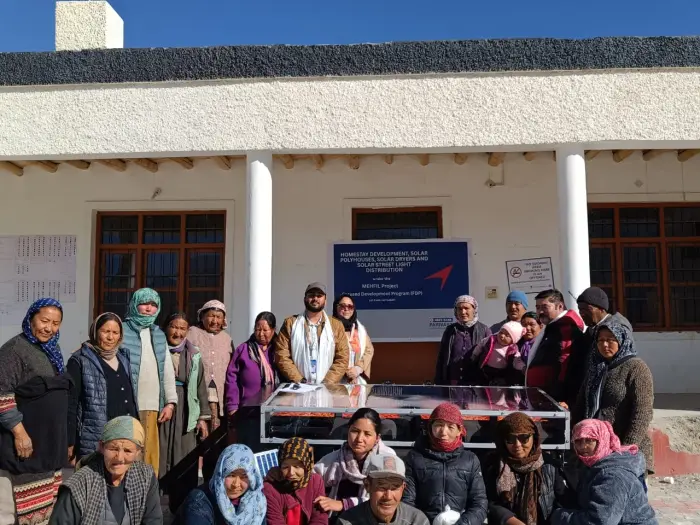 Rudra Solar Energy solar dryer installation in Ladakh, India