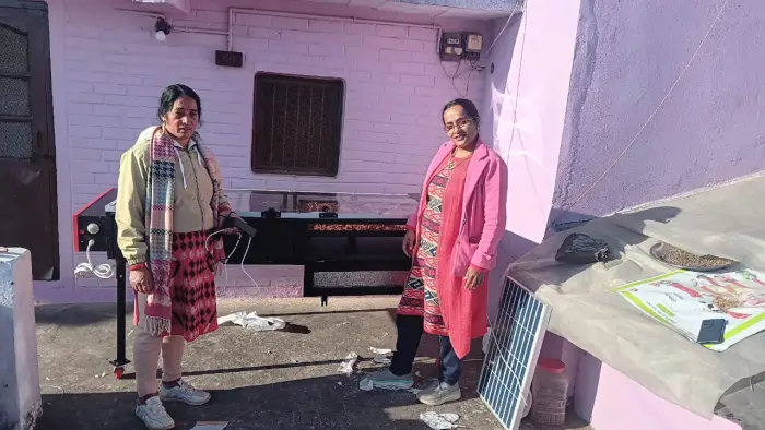 Rudra Solar Energy solar dryer installation in Uttarakhand, India