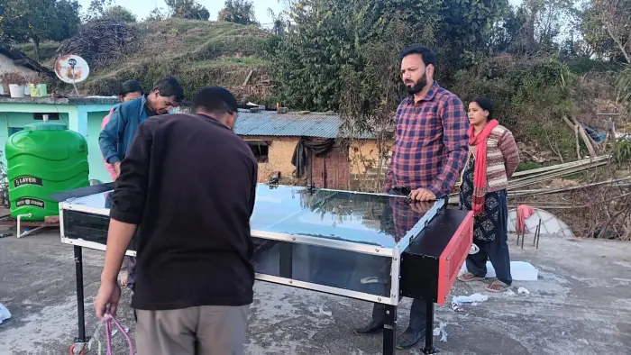 Rudra Solar Energy solar dryer installation in Uttarakhand, India